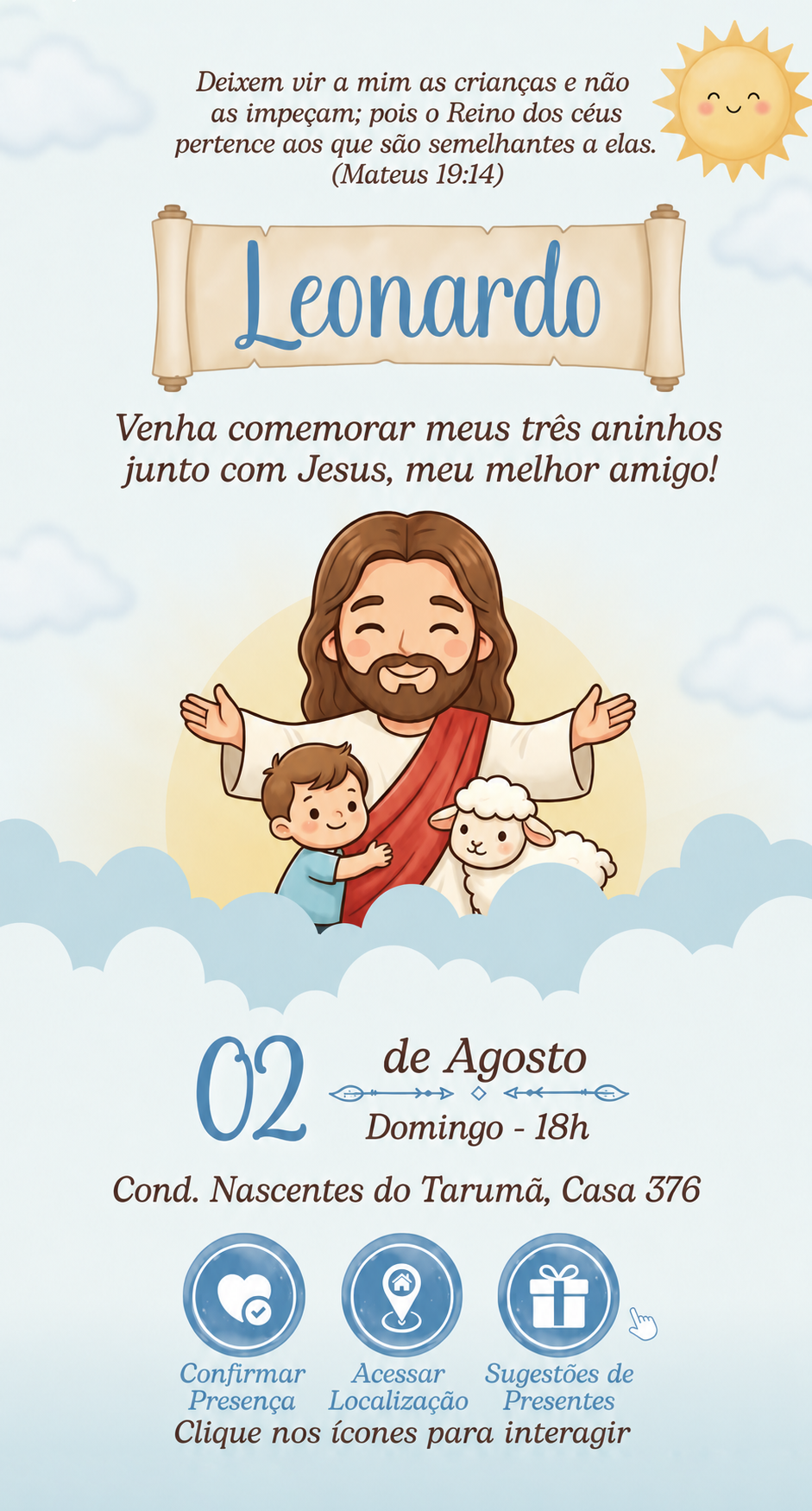 Convite do Leonardo